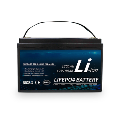 Ionenlifepo4 de batterijpak van het aanhangwagen12.8v 100ah Lithium met LCD het scherm voor Energie