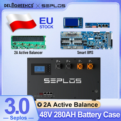 Deligreen Seplos 51.2V Metal Kits Active Balancing 3.0 BMS Lifepo4 Battery 200A ABMS Voor huishoudelijke stroom